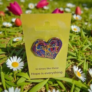 Colorful Heart 'Embrace Love' Brooch